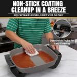 FineMade 12-Inch Non-Stick Electric Skillet with Lid