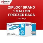 Ziploc 1 Gallon Freezer Bags, 250 Count