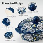 Blue Ceramic Casserole Dish with Lid