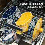 Blue Ceramic Casserole Dish with Lid