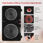 Vayepro 1800W Portable Electric Double Burner