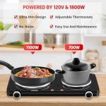 Vayepro 1800W Portable Electric Double Burner