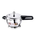 Vinod Pressure Cooker Stainless Steel – Glass Lid Handi Pot - 1.5 Liter – Indian Pressure Cooker – Stove Top Sandwich Bottom – Best Used For Indian Cooking, Soups, and Rice Recipes, Quinoa