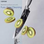 CAROTE 14Pcs Kitchen Knife Set, Stainless Steel knife set with ABS Block, Rustproof Cutlery with Ceramic Surface, 6 Steak Knives