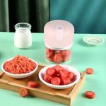 Mini Food Processor Garlic Chopper, 3 Blades Electric Veggie Vegetable Chopper, Garlic Slicer, Chopper Vegetable Cutter Meat Garlic Mincer, 250ml Portable Small USB Chopper for Chili Onion Fruit Meat