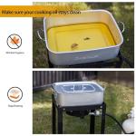 OuterMust 58,000 BTU Outdoor Fish Fryer with Baskets and Lid, 18 Qt. Propane Deep Fryer and 2 Inner Baskets, Ideal for Frying Fish, Chicken Wings, French Fries