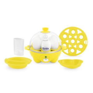 PEEPS & Dash Rapid Egg Cooker - Boiler, Poacher & Steamer - Includes Measuring & Recipe Guide - Dishwasher Safe - BPA Free - Holds 7 Eggs, Yellow