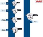 Vinod Pressure Cooker Stainless Steel – Glass Lid Handi Pot - 1.5 Liter – Indian Pressure Cooker – Stove Top Sandwich Bottom – Best Used For Indian Cooking, Soups, and Rice Recipes, Quinoa