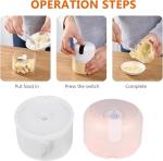 Mini Food Processor Garlic Chopper, 3 Blades Electric Veggie Vegetable Chopper, Garlic Slicer, Chopper Vegetable Cutter Meat Garlic Mincer, 250ml Portable Small USB Chopper for Chili Onion Fruit Meat