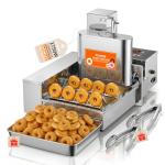 FOHERE Commercial Mini Donuts Making Machine Frying Donuts Makchine - 1750W High-Power, 4-Rows Production, 3L Hoppers, intelligent control, fully automatic, Perfect for Bakeries, Cafes & Donut Shops