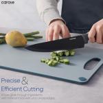 CAROTE 14Pcs Kitchen Knife Set, Stainless Steel knife set with ABS Block, Rustproof Cutlery with Ceramic Surface, 6 Steak Knives