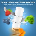 Mini Food Processor Garlic Chopper, 3 Blades Electric Veggie Vegetable Chopper, Garlic Slicer, Chopper Vegetable Cutter Meat Garlic Mincer, 250ml Portable Small USB Chopper for Chili Onion Fruit Meat