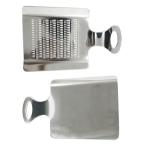 Stainless Steel Nutmeg Chocolate Ginger Peeler, 4.3 Inch x 3 Inch Mini Kitchen Grater, Food Grade Spice, Garlic, Wasabi Grater for Baking Cooking Seasoning