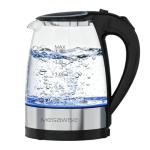 MEGAWISE 1.8L Healthy Electric Kettle, 1800W Borosilicate Glass Tea Kettle with Food Grade Material, Auto Shut-Off and Boil-Dry Protection Cordless Kettle Fast Boiling, BPA Free
