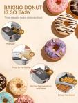FOHERE Commercial Mini Donuts Making Machine Frying Donuts Makchine - 1750W High-Power, 4-Rows Production, 3L Hoppers, intelligent control, fully automatic, Perfect for Bakeries, Cafes & Donut Shops
