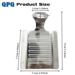 Stainless Steel Nutmeg Chocolate Ginger Peeler, 4.3 Inch x 3 Inch Mini Kitchen Grater, Food Grade Spice, Garlic, Wasabi Grater for Baking Cooking Seasoning