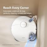 Mova P10 Pro Ultra Robot Vacuum and Mop 13,000Pa Suction, 140°F Hot Water Auto Mop Washing & Drying, Dual Spinning Extenable Mop,10.5mm Lifting for Carpet, 360°Obstacle Avoidance, App Control