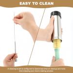 Churro Maker Kit,Hollow Churro Machine,with 3 Disc, Piping Bag, Cleaning Brush(Silver Black)