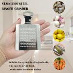 Stainless Steel Nutmeg Chocolate Ginger Peeler, 4.3 Inch x 3 Inch Mini Kitchen Grater, Food Grade Spice, Garlic, Wasabi Grater for Baking Cooking Seasoning