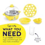 PEEPS & Dash Rapid Egg Cooker - Boiler, Poacher & Steamer - Includes Measuring & Recipe Guide - Dishwasher Safe - BPA Free - Holds 7 Eggs, Yellow