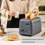 BUYDEEM DT730 Motorized Toaster, 2-Slice Smart Digital Leverless Toaster with LCD Countdown Timer, 9-Shade Settings for Toast, Bagels, Waffles, Muffins