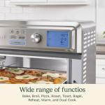 Cuisinart Air Fryer Toaster Oven, Digital Display, 1800 Watt Air Fryer Toaster Oven Combo with Adjustable Temperature and Controls, Stainless Steel Small Kitchen Appliance, TOA-65,Silver