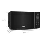 Whirlpool WMCS3018RB Countertop Microwave with Turntable 0.7 Cu. Ft, Steam Clean, 700 Watt Microwave, Black