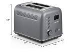 BUYDEEM DT730 Motorized Toaster, 2-Slice Smart Digital Leverless Toaster with LCD Countdown Timer, 9-Shade Settings for Toast, Bagels, Waffles, Muffins