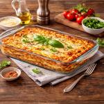 Ums 4-Qt Glass Baking Dish with Lid, Casserole Dishes for Oven with Lids, Borosilicate Glass Cookware, Oven Safe, Microwave and Dishwasher Safe Clear Bakeware, (15.7'' x 9.8'' x 2.4'')