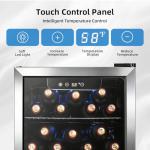 Antarctic Star 1.7 Cu.Ft Beverage Cooler for Up to 68 Cans, Compact Drink Fridge with Stainless Steel Glass Door, Digital Display and Electronic Temperature Control, Silver