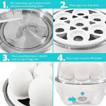 Elite Gourmet Rapid Egg Cooker with Recipe Booklet