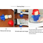 Angry Mom Microwave Oven Steam Cleaner and Chilly Freezer Odor Absorber Deodorizer Equiment 2 Pcs Kitchen Gadget Tools Quickly Removes Stains and Odors (Purple & Teal)