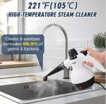 GLOIL Handheld Steam Cleaner, a versatile and portable home cleaning device, comes with a 10-piece accessory set. Effortlessly removes stubborn stains like dirt and grease, saving you time and effort.