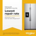 Whirlpool WRS321SDHZ 21 Cu. Ft. Stainless Side-by-Side Refrigerator