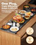 Expandable Food Warming Mat – iTRUSOU 54"x16" Warming Mat for Food with 7 Temp Settings, Switchable℃/℉, 99H Timer, Child Lock, Custom Sizes Food Warmer Chafing Dishes for Buffet Parties
