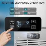 ETL Approval Commercial Under Counter Ice Maker 100 Lbs/Day with 30 LBS Storage Bin, Freestanding Built-in Ice Maker, 15" W Undercounter Ice Machine with Self Cleaning for Home/Bar/Cafe/Restaurant