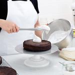 Tovolo Spoon Spatula Spoonula All Silicone Ergonomic Handle Grip Oyster Gray, Silicone Spoopula Kitchen Utensil Non Scratch Easy Clean Dishwasher Safe Heat Resistant Flex Core Scoop Spatula