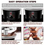 16oz Chocolate Fondue Fountain, 3-Tier MINI Chocolate Fountain with 6PCS Fondue Fork and Removal Fruits/Nuts/Treats Serving Tray for BBQ Sauce,Ranch,Nacho Cheese,Liqueurs