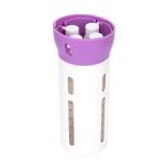 Travigo 4-in-1 Travel Dispenser Bottle, TSA Approved, Leak Proof, Four Reusable 1.4 oz. (40 mL) Toiletry Containers for Shampoo, Conditioner, Soap, Lotion, Skincare (Purple)