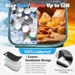 INSMEER Cooler with Wheels and Handle, 80 Cans/50L, Portable Rolling Coolers (Black)