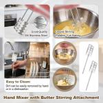 Tinoaly 2pcs Hand Mixer Butter Churner Replacement Kit, Stainless Steel Butter Maker Churn Homemade Butter Making Supplies Compatible with KHM3 KHM5 KHM6 KHM7 KHM9 KHMB7 Attachments Accessories