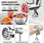 2-in-1 Manual Meat Grinder with Sausage Stuffer-Suitable for Filling Meat Sausages and Grinding Complementary Foods-Suitable for Home Restaurants and Outdoor Meat Grinder-LZ2