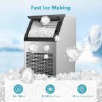 COWSAR Commercial Ice Maker Machine, 80Lbs/24H Freestanding Undercounter Ice Maker with 24Lbs Storage Capacity, Self-Cleaning Ice Machine for Home, Bar, Restaurant, Office, Outdoor
