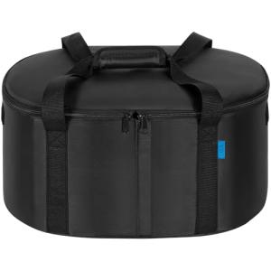 LASUK Portable Slow Cooker Travel Bag, Isulated Carrier Case Tote for 4-8 Quart Crock Carrier Compatible with Else Brands, Internal Mesh Net Holds Pot in Place, For Travel, Outdoor, Picnic, Black