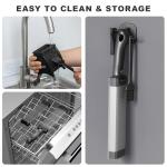 Fresh Meat Slicer with SteadyGrip, Thickness Adjustable 2 or 4 mm, 17 IN 1 Stainless Steel Manual Meat Cutter, Cleaver Kitchen Knife, Jerky Slicer Suit for Chicken Breast Beef Pork (Black)