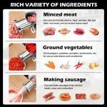 2-in-1 Manual Meat Grinder with Sausage Stuffer-Suitable for Filling Meat Sausages and Grinding Complementary Foods-Suitable for Home Restaurants and Outdoor Meat Grinder-LZ2