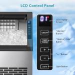 COWSAR Commercial Ice Maker Machine, 80Lbs/24H Freestanding Undercounter Ice Maker with 24Lbs Storage Capacity, Self-Cleaning Ice Machine for Home, Bar, Restaurant, Office, Outdoor