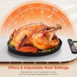 Warming Mat for Food, Voriah Electric Warming Tray with 99H Timer & 8 Temperature Settings, Foldable Food Warmer with °C/°F Switch, Keeps Food Warm at Buffets, Sabbath, Family Gatherings(White)