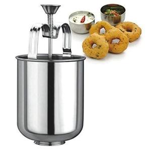 Stainless Steel MEDUVADA Maker for Perfectly Shaped & Crispy Medu Vada, Donut Maker Dispenser Medu Wada Mould South Indian Utensils