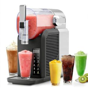 ZABINS Slushie Machine, 2L/68oz Frozen Drink Maker & Margarita Machine with 6 Presets and LED Display, No Ice Needed Slushy Machine for Home & Party